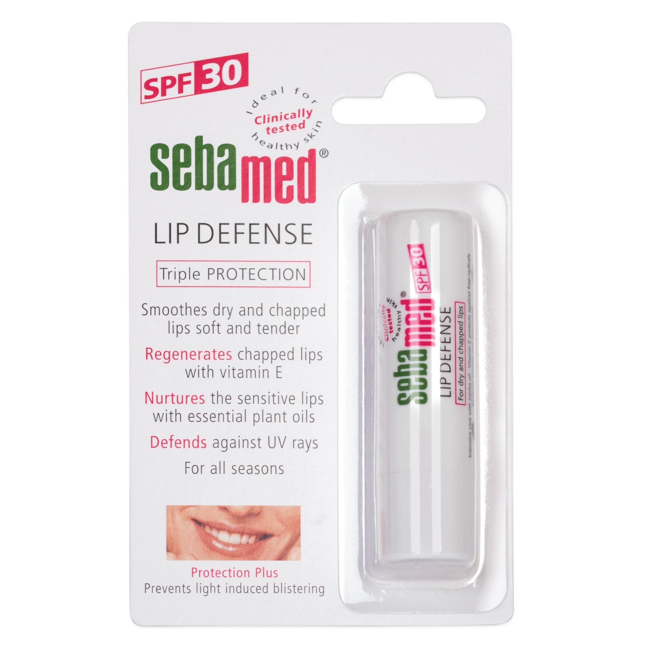 Apsauginis lūpų balzamas su SPF 30 Sebamed, 4.8 g