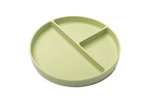 Тарелка с силиконовой присоской, фисташково-зеленая, Luumy цена и информация | Детская посуда, контейнеры для молока и еды | pigu.lt