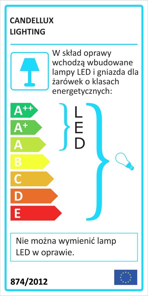 Candellux įmontuojami LED šviestuvai SS-22, 3 vnt kaina ir informacija | Įmontuojami šviestuvai, LED panelės | pigu.lt