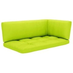 Dvivietė sofa iš palečių su pagalvėlėmis, pilka kaina ir informacija | Lauko kėdės, foteliai, pufai | pigu.lt