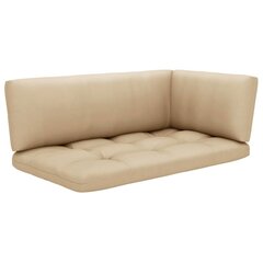 Dvivietė sofa iš palečių su pagalvėlėmis, ruda цена и информация | Садовые стулья, кресла, пуфы | pigu.lt