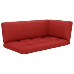 Dvivietė sofa iš palečių su pagalvėlėmis, ruda kaina ir informacija | Lauko kėdės, foteliai, pufai | pigu.lt