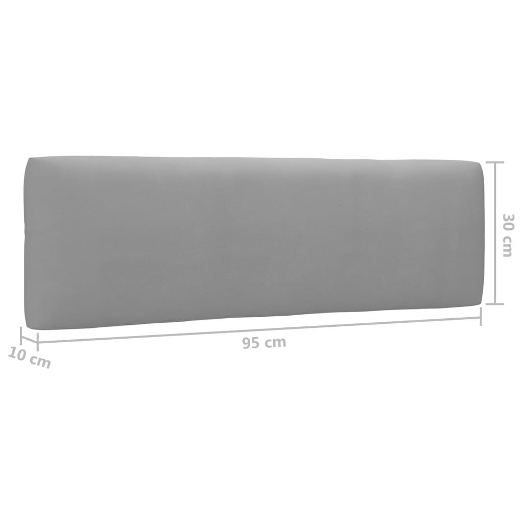 vidaXL Poilsio komplektas iš palečių su pagalvėlėmis, 6 dalių, pušis kaina ir informacija | Lauko baldų komplektai | pigu.lt