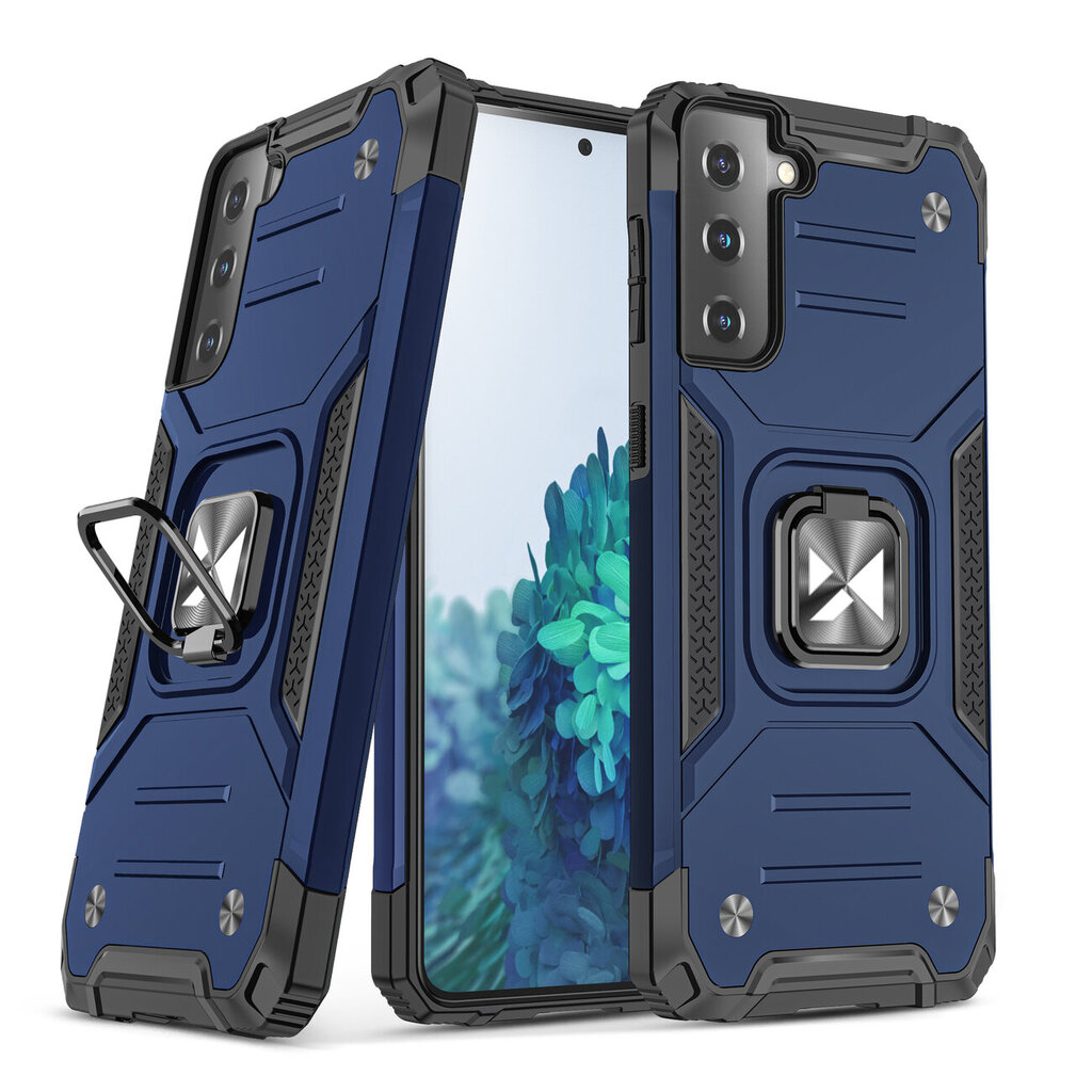 Wozinsky Ring Armor Case skirtas Samsung Galaxy S22, mėlynas цена и информация | Telefono dėklai | pigu.lt