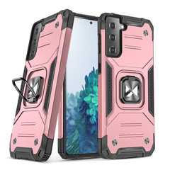 Wozinsky Ring Armor Case skirtas Samsung Galaxy S22 + (S22 Plus), rožinis kaina ir informacija | Telefono dėklai | pigu.lt