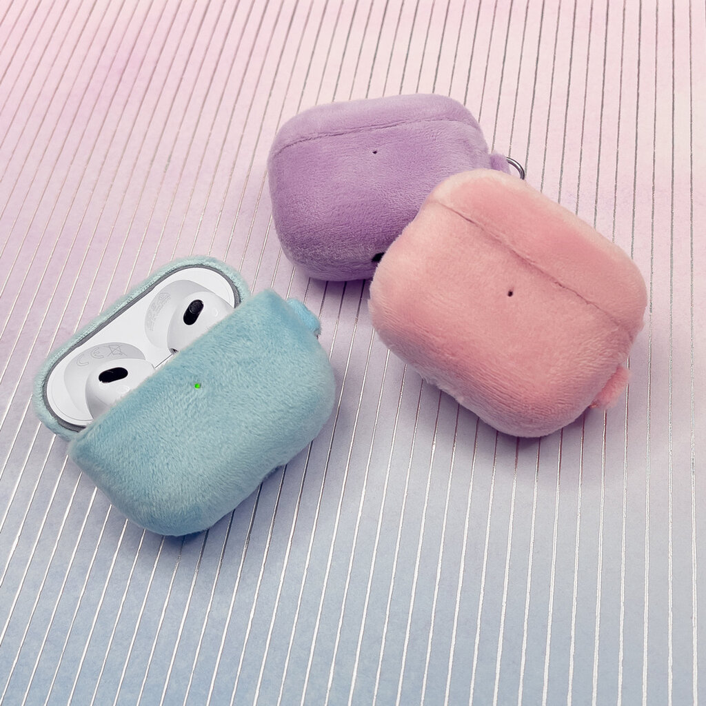 Kingxbar Plush Pods Case AirPods 3 Blue kaina ir informacija | Ausinės | pigu.lt