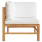Kampinės sofos su kreminėmis pagalvėlėmis, 2 vnt, rudos kaina ir informacija | Lauko kėdės, foteliai, pufai | pigu.lt