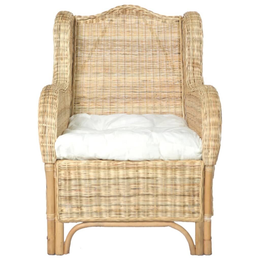 Krėslas su pagalvėle, rudas цена и информация | Lauko kėdės, foteliai, pufai | pigu.lt