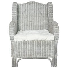 Krėslas su pagalvėle, pilkas kaina ir informacija | Lauko kėdės, foteliai, pufai | pigu.lt