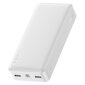 Baseus Power Bank 20000mAh Bipow - 2xUSB + C tipas - PD 3.0 QC 3.0 15W, baltas цена и информация | Atsarginiai maitinimo šaltiniai (power bank) | pigu.lt