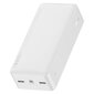 Baseus nešiojamas įkroviklis 30000mAh Bipow - 2xUSB + C tipas - PD 3.0 QC 3.0 15W, baltas kaina ir informacija | Atsarginiai maitinimo šaltiniai (power bank) | pigu.lt