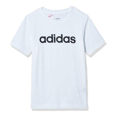 Детский Футболка с коротким рукавом Adidas Essentials Linear Logo Белый (7-8 Years) цена и информация | Рубашки для мальчиков | pigu.lt