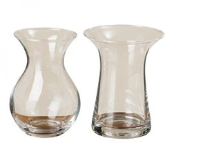 Vaza, 20 cm, 2 rūšių, skaidrus stiklas kaina ir informacija | Vazos | pigu.lt