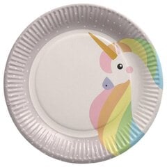 Бумажные тарелки Unicorn, d23 см, 10 шт. цена и информация | Праздничная одноразовая посуда | pigu.lt