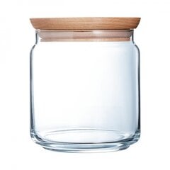 Stiklainis su mediniu dangteliu Pure, 750 ml kaina ir informacija | Konservavimo indai ir  priedai | pigu.lt