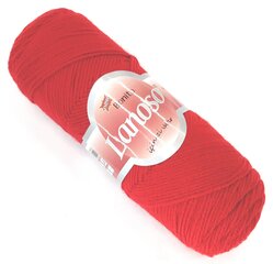 Нитки для вязания LANOSO Bonito 100г; цвет красный 956 цена и информация | Принадлежности для вязания | pigu.lt