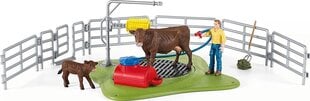 Набор фигурок Зона мытья коров Schleich Farm World, 42529 цена и информация | Игрушки для мальчиков | pigu.lt