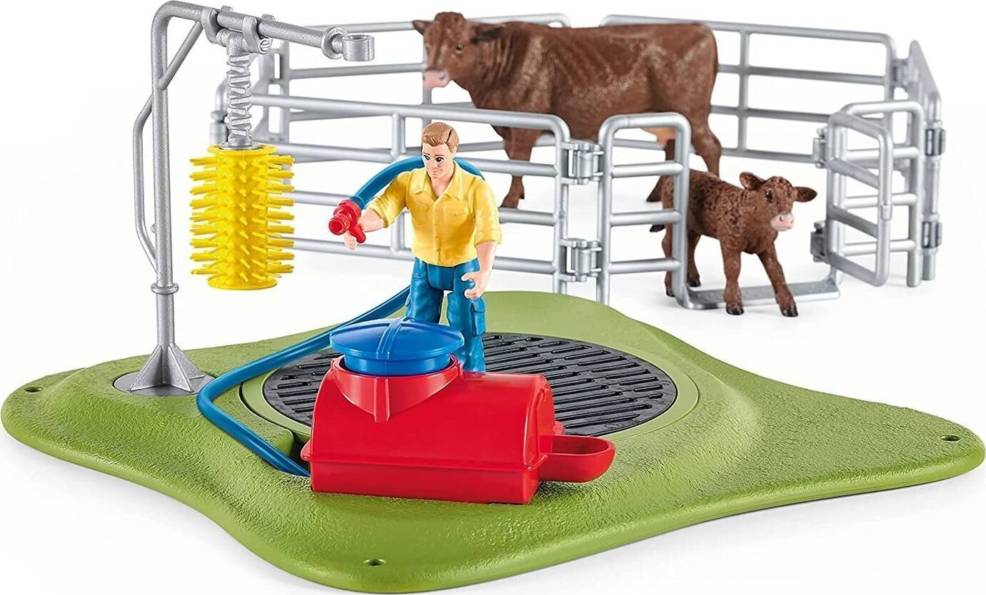 Набор фигурок Зона мытья коров Schleich Farm World, 42529 цена | pigu.lt