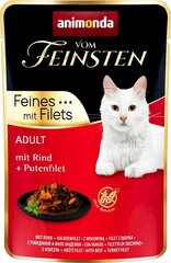 Влажный корм для кошек Animonda Vom Feinsten Beef со вкусом говядины и индейки, 85 г цена и информация | Консервы для кошек | pigu.lt