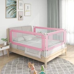 Apsauginis turėklas vaiko lovai, rožinis, 100x25cm, audinys цена и информация | Товары для безопасности детей дома | pigu.lt