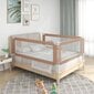 Apsauginis turėklas vaiko lovai, taupe, 150x25cm, audinys kaina ir informacija | Saugos varteliai, apsaugos | pigu.lt
