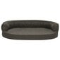 Ergonomiška lova šunims, 75x53cm, lino imitacija, tamsiai pilka kaina ir informacija | Guoliai, pagalvėlės | pigu.lt