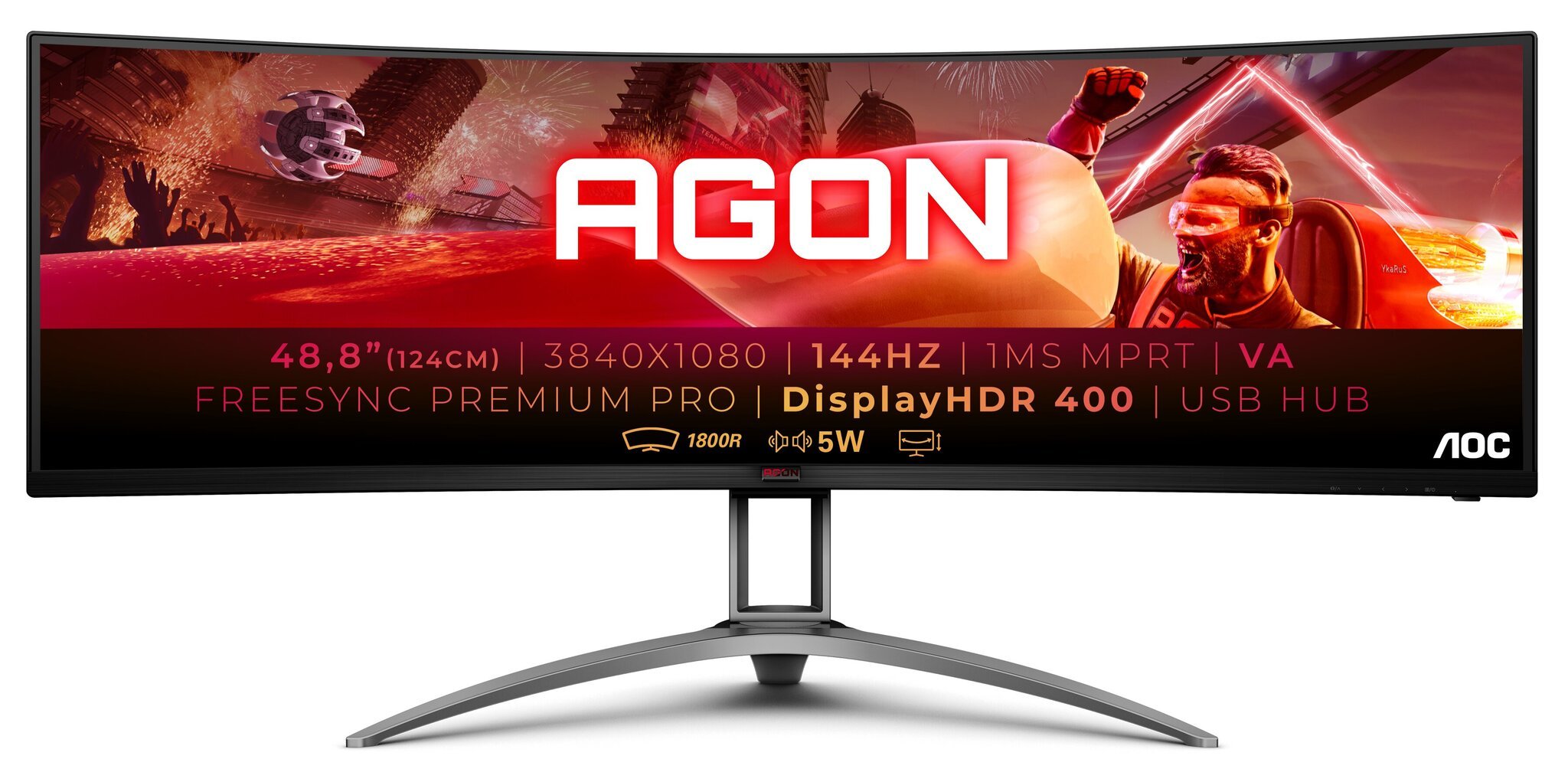 AOC VA/AG493QCX kaina ir informacija | Monitoriai | pigu.lt