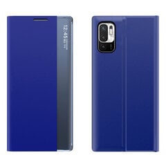 Sleep Case Bookcase Type Case with Smart Window for Xiaomi Redmi Note 10 5G / Poco M3 Pro kaina ir informacija | Telefono dėklai | pigu.lt