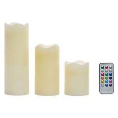 Žvakė DKD Home Decor, 20 x 7 cm, 3 vnt. kaina ir informacija | Žvakės, Žvakidės | pigu.lt