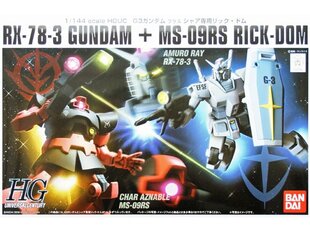 Konstruktorius Bandai - HGUC RX-78-3 Gundam + MS-09RS Rick Dom Char`s Custom Set, 1/144, 60960 kaina ir informacija | Konstruktoriai ir kaladėlės | pigu.lt