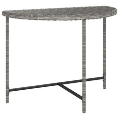 vidaXL Sodo stalas, pilkos spalvos, 100x50x75cm, poliratanas kaina ir informacija | Lauko stalai, staliukai | pigu.lt