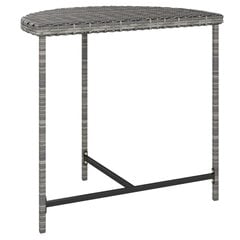 vidaXL Sodo stalas, pilkos spalvos, 80x50x75cm, poliratanas kaina ir informacija | Lauko stalai, staliukai | pigu.lt