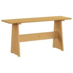 vidaXL Valgomojo stalas su suoliuku, medaus rudi, pušies masyvas kaina ir informacija | Lauko stalai, staliukai | pigu.lt