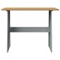 vidaXL Valgomojo stalas su suoliuku, medaus rudi/pilki, pušies masyvas kaina ir informacija | Lauko stalai, staliukai | pigu.lt