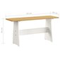 vidaXL Valgomojo stalas su suoliuku, medaus rudi/balti, pušies masyvas kaina ir informacija | Lauko stalai, staliukai | pigu.lt