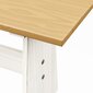 vidaXL Valgomojo stalas su suoliuku, medaus rudi/balti, pušies masyvas цена и информация | Lauko stalai, staliukai | pigu.lt