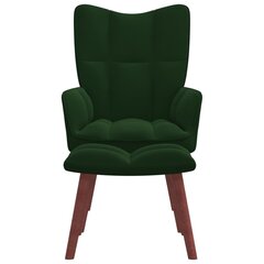 Poilsio kėdė su pakoja, žalia цена и информация | Кресла в гостиную | pigu.lt