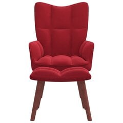 Poilsio kėdė su pakoja, raudona kaina ir informacija | Svetainės foteliai | pigu.lt