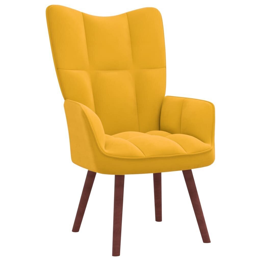 Poilsio kėdė su pakoja, geltona kaina ir informacija | Svetainės foteliai | pigu.lt