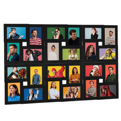 vidaXL Rėmelis-koliažas, juodos spalvos kaina ir informacija | Rėmeliai, nuotraukų albumai | pigu.lt