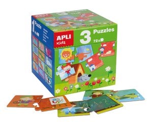 Apli Kids 3 dėlionių kubas цена и информация | Развивающие игрушки | pigu.lt