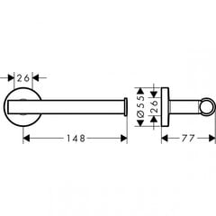 Tualetinio popieriaus laikiklis Hansgrohe Logis Universal цена и информация | Аксессуары для ванной комнаты | pigu.lt