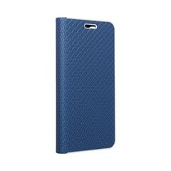 Dėklas telefonui Luna Book Carbon skirtas Samsung Galaxy S10, mėlyna kaina ir informacija | Telefono dėklai | pigu.lt