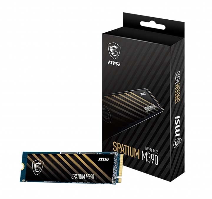 SSD MSI Spatium M390 NVMe M.2 500 GB PCI Express 3D NAND цена и информация | Vidiniai kietieji diskai (HDD, SSD, Hybrid) | pigu.lt