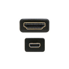 Кабель Micro HDMI Nanocable, 1,8 м, чёрный цена и информация | Кабели и провода | pigu.lt