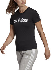 Женская футболка Adidas W Lin T Black GL0769 GL0769/2XL цена и информация | Женские футболки | pigu.lt