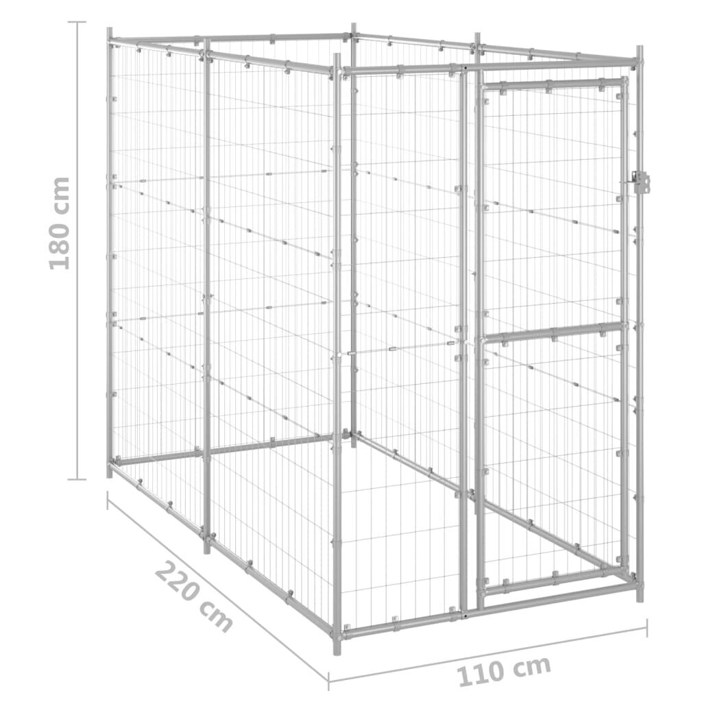 Lauko voljeras šunims, 110x220x180cm kaina ir informacija | Guoliai, pagalvėlės | pigu.lt