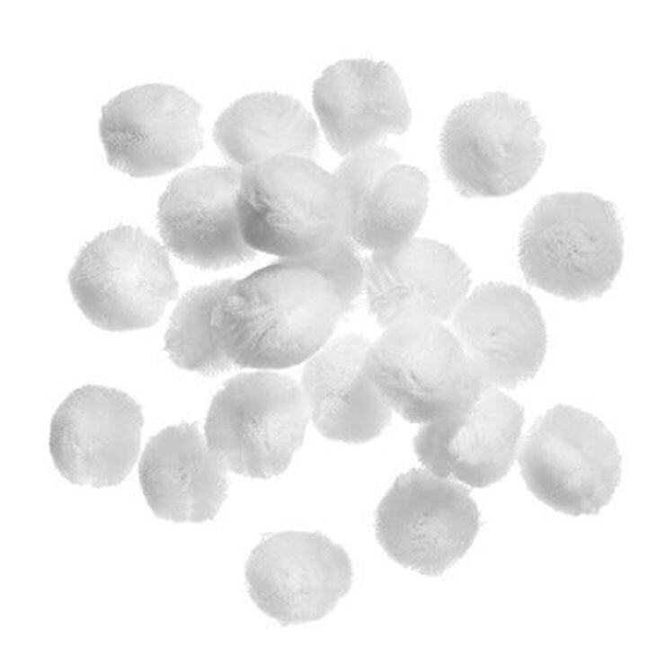 Burbuliukai balti 2 cm, 24 vnt kaina ir informacija | Papuošalų gamybai, vėrimui | pigu.lt
