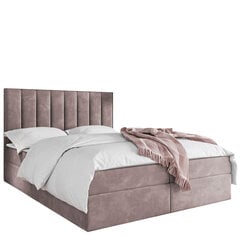 Двуспальная кровать Hugo 160x200 см, светло-розовая цена и информация | Кровати | pigu.lt