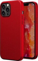 Защитный чехол для Apple iPhone 12/12 Pro, экокожа, веганская кожа, red (red apple) цена и информация | Чехлы для телефонов | pigu.lt